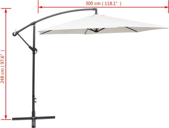 Produktbild vidaXL freitragender Gartenschirm (1 m)