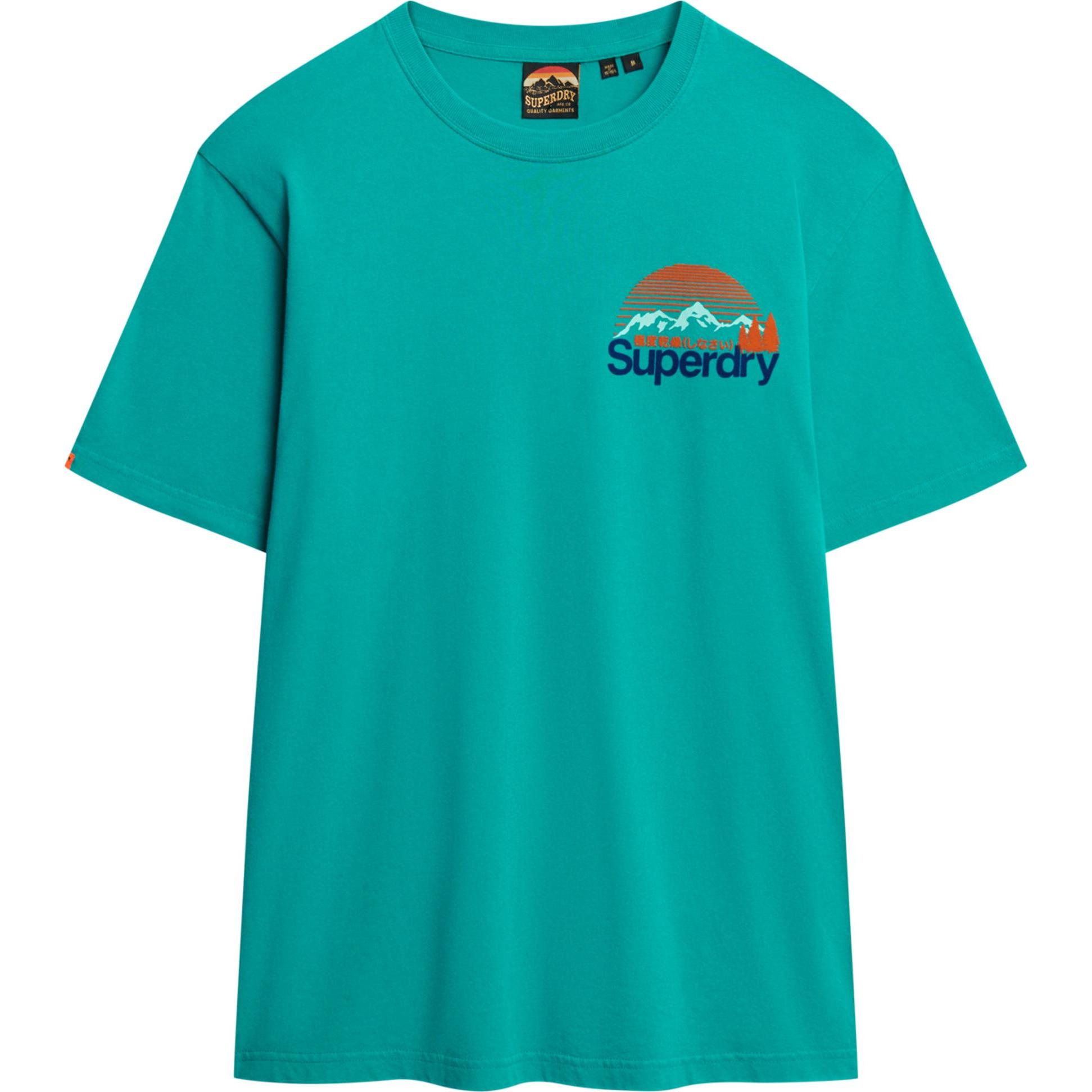 Superdry, Herren, Shirt, Cl Great Outdoors Chest, Blau, (M)