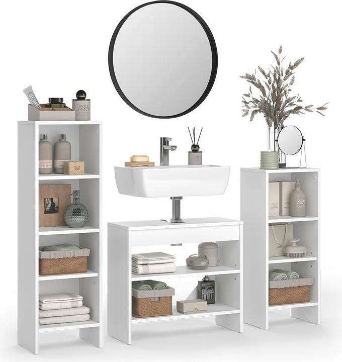 Produktbild Vicco Badmöbel-Set Karli, Weiss, 3 Teile