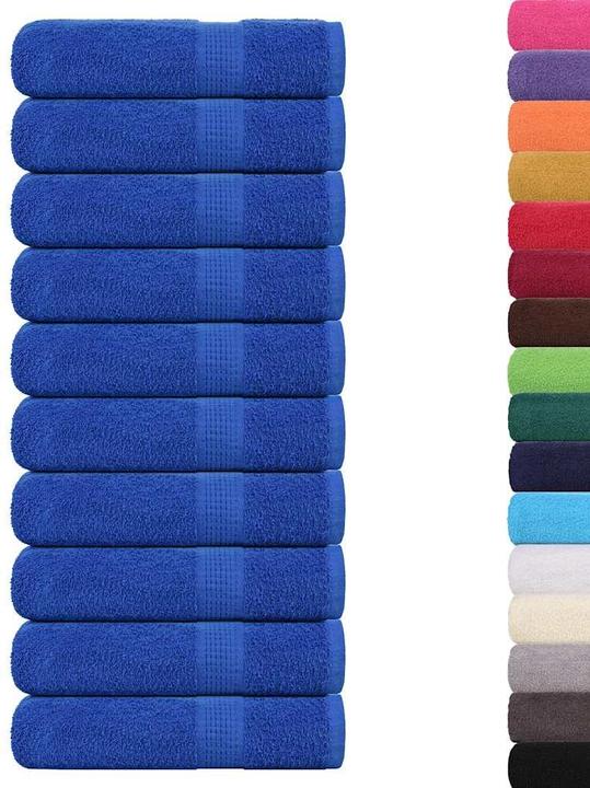 Immagine prodotto vidaXL Asciugamani da bagno 10 pz. Blu 100x150 cm 360 g/m² 100% cotone telo doccia (100 x 150 cm)