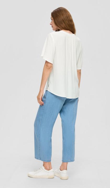 Produktbild s.Oliver Bluse Viskosebluse mit V-Ausschnitt im Relaxed Fit (36)