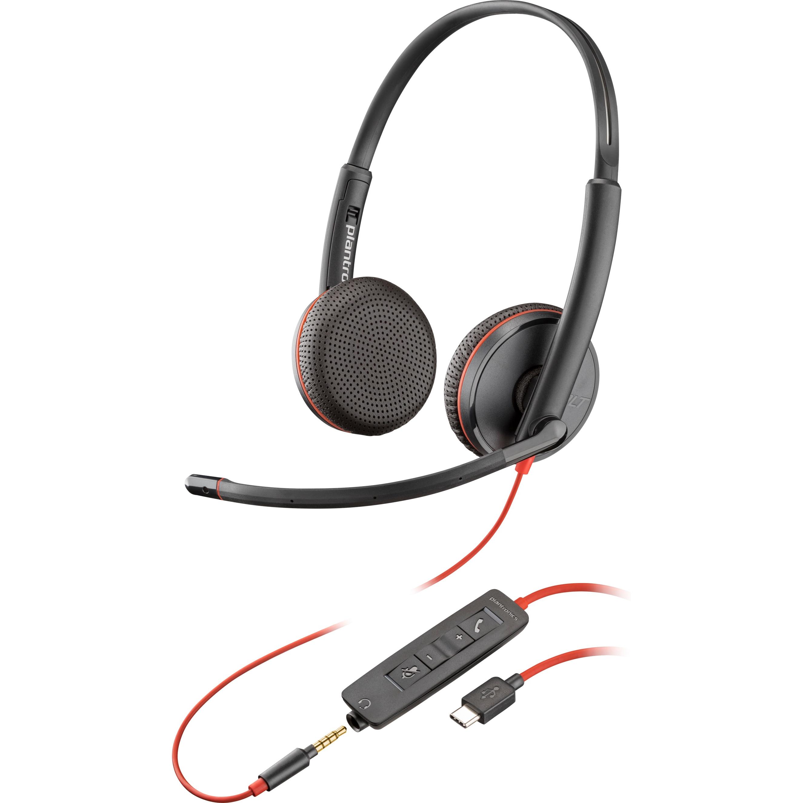 Thumbnail - Poly BW C3225 STEREO USB-C HS (Kabelgebunden, USB-C), Office Headset, Schwarz