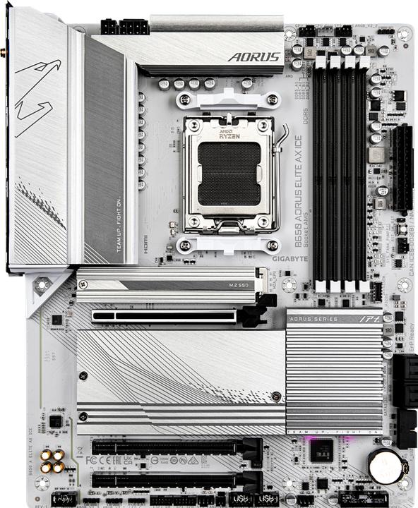 Actual product image Gigabyte B650 A ELITE AX ICE (AM5, AMD B650, ATX)
