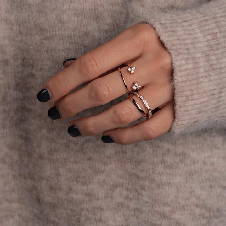 Immagine prodotto Glanzstücke München Donna Argento Cubico Zirconia Oro Rosa - 11812 (50, 925 Argento)