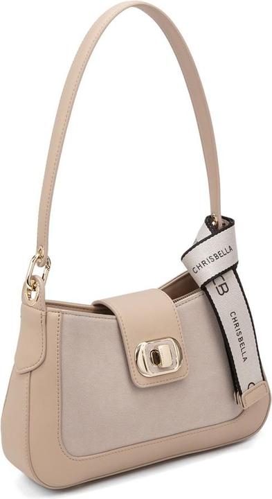 Actual product image Chrisbella Damen Schultertasche - Modell Aurelia Lux - 100% Polyurethan - 29.0 X 8.0 X 17.0 Cm
