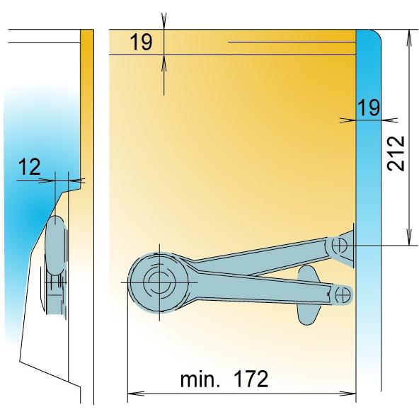 Thumbnail - Peka Metall, Möbelausstattung, Bremsklappenstütze (1 Stk.)