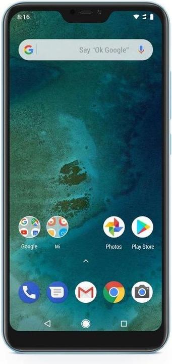 Actual product image Xiaomi Mi A2 Lite (32 GB, Blue, 5.84", Hybrid Dual SIM, 12 Mpx, 4G)