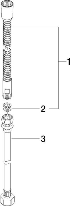 Actual product image Dornbracht Flexible de douche métallique, en 2 parties 1/2, 28323970-06, 28323970-06 (225 cm)