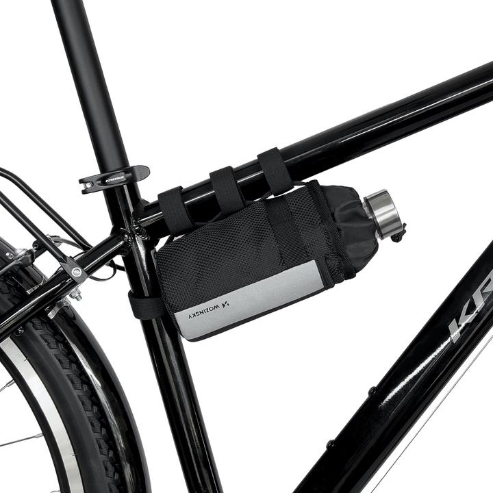 Actual product image Wozinsky thermal water bottle bag for bike or scooter 1l black (WBB29BK) (1 l)