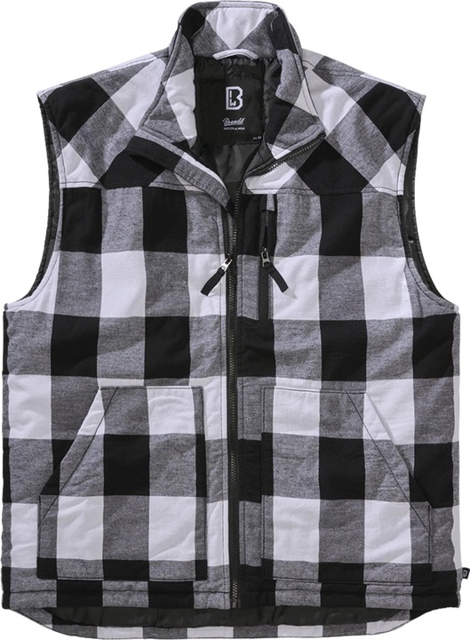 Actual product image Brandit Lumber waistcoat size XL colour white/black (XL)