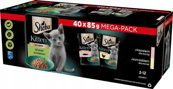 Produktbild Sheba Kitten Sauce (Welpe + Kitten, 40 Stk., 3400 g)