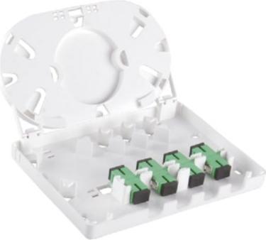 Actual product image Alantec FTTH 4C wall socket without adapter (FOPA-4A-01)