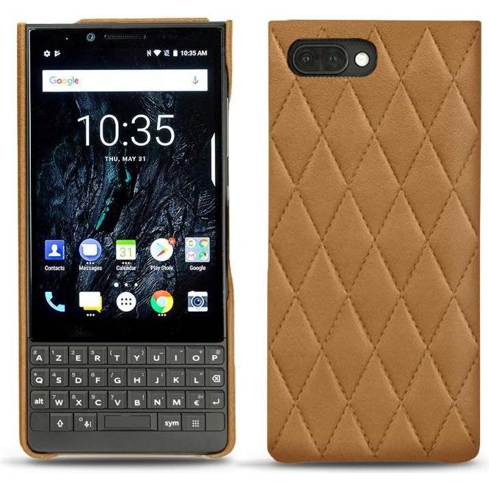 Noreve Lederschutzhülle (Blackberry KEY2), Smartphone Hülle, Braun