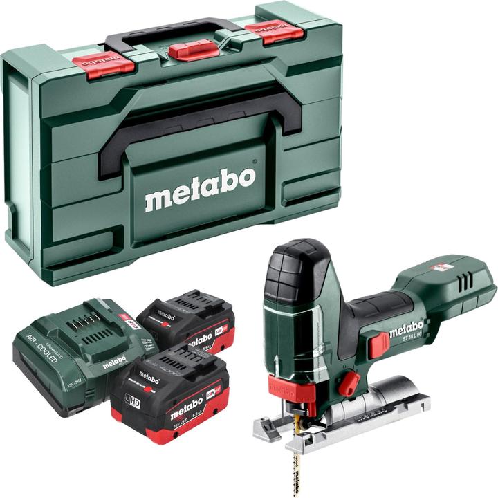 Actual product image Metabo ST 18 L 90 cordless jigsaw 18 V 90 mm + 2x LiHD battery 5.5 Ah + charger + metabox