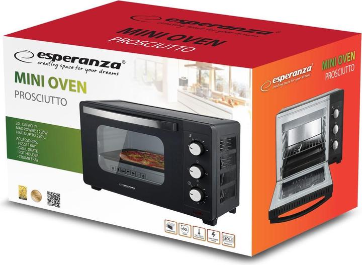 Productafbeelding Esperanza MINI PIEKARNIK PROSCIUTTO 20L 1600W EKO008N