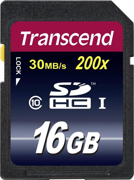 Produktbild Transcend SDHC 200x (16 GB, SDHC, U1, UHS-I)