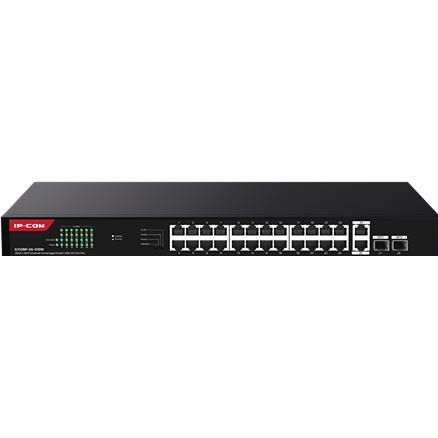 IPC Switch Ip-Com Ethernet 26Ge+2Sfp Poe 24 Porte (26 porte), Switch di rete, Nero