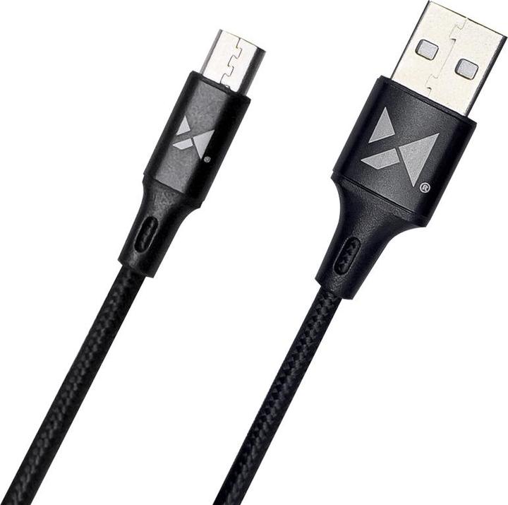 Actual product image Wozinsky cable USB - microUSB 2,4A 1m black (WUC-M1B) (1 m)
