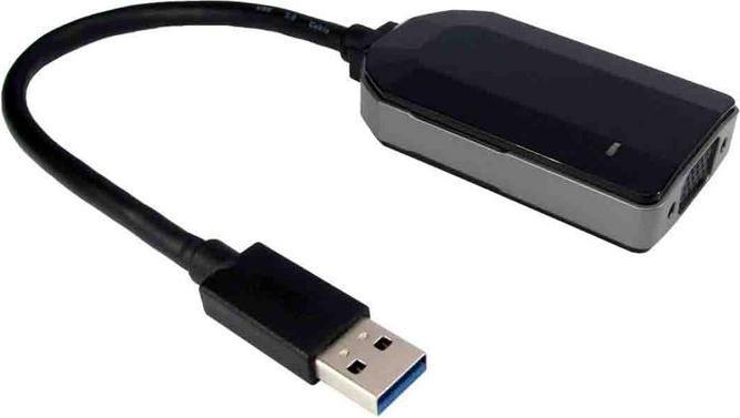 Actual product image RS PRO USB A to VGA Adapter, USB 3.0, 1 Supported (USB-A, 17.30 cm)