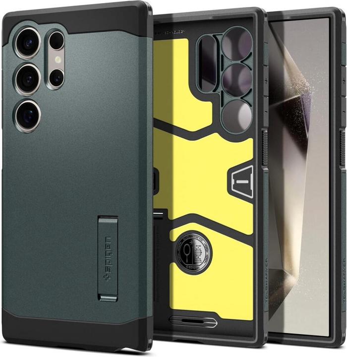 Actual product image Spigen Tough Armor S928 zielony/abyss green ACS07302 (Samsung Galaxy S24 Ultra)