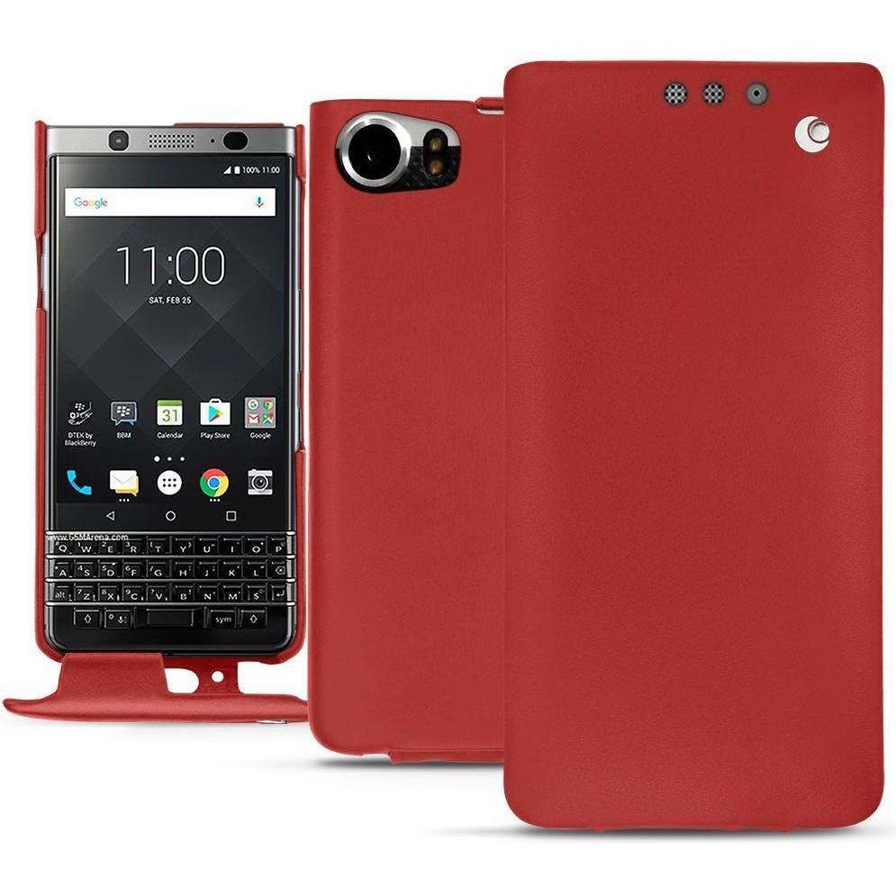 Noreve Lederschutzhülle vertikal (Blackberry KEYone), Smartphone Hülle, Rot