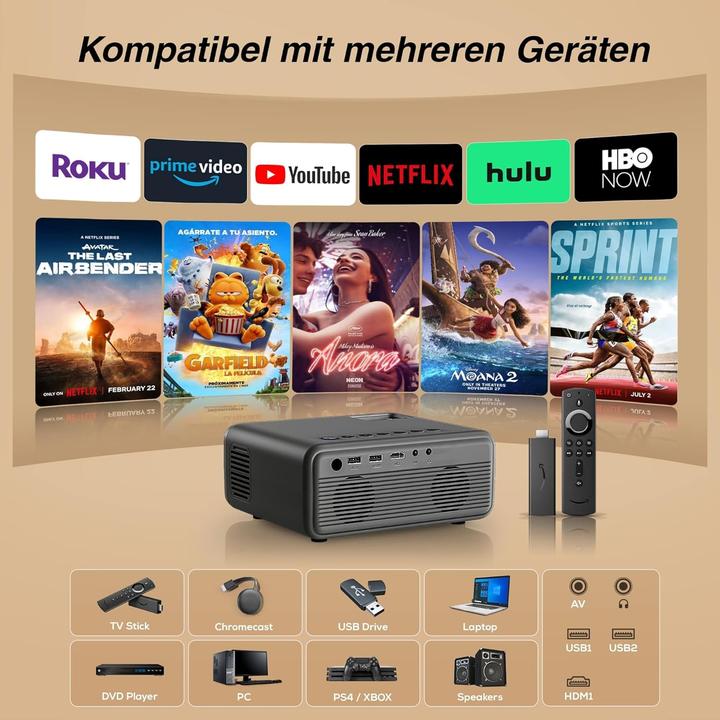 Image du produit iZeeker Mini-Projektor mit 5G WiFi & Bluetooth (Full HD)