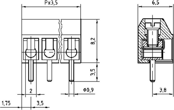 Produktbild H-Tronic Blockstellen-Modul mit Signalb