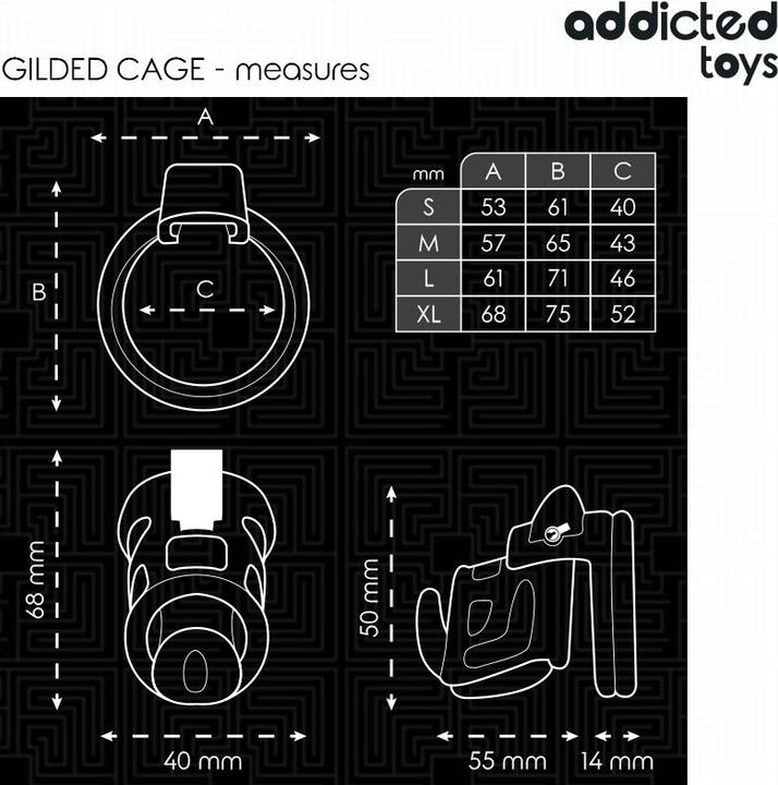 Produktbild Addicted toys LOCKED - GILDEN CAGE PENISKÃ„FIG 8,5 CM