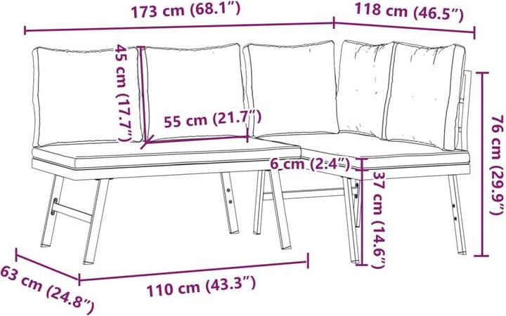 Produktbild vidaXL Gartenbank