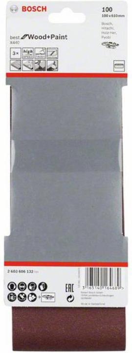 Image du produit Bosch Professional Zubehör PRO X440 bande abrasive, 100 x 610 mm, G100 (100)
