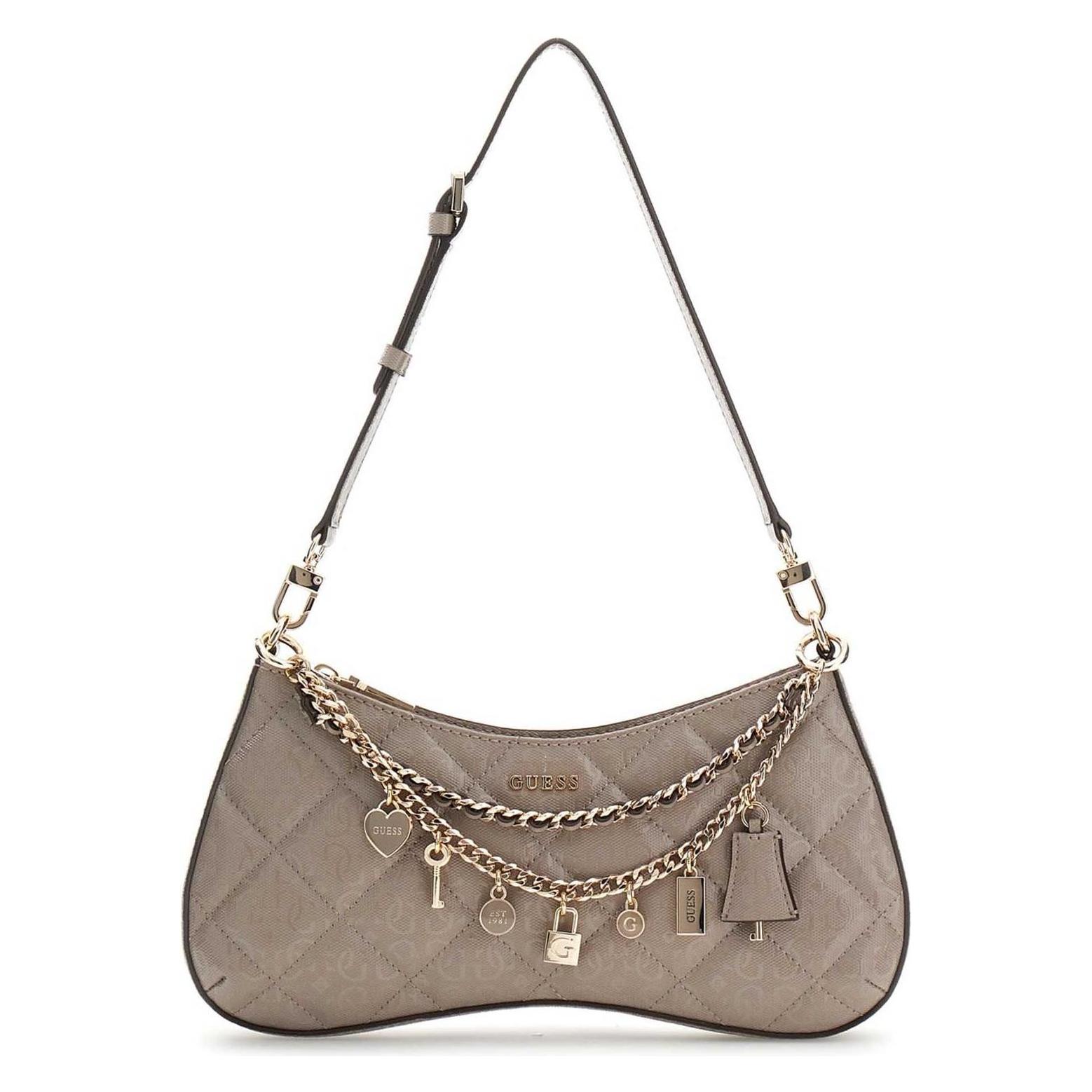 Guess, Damen, Handtasche, Libby Shoulder Bag, Braun