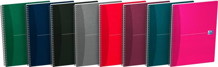 Actual product image Oxford Essentials A4 Soft Card Twin-wire Notebook 5mm Squares 180 Pages Assorted Colours SCRIBZEE Compatibl (A4, Checked)