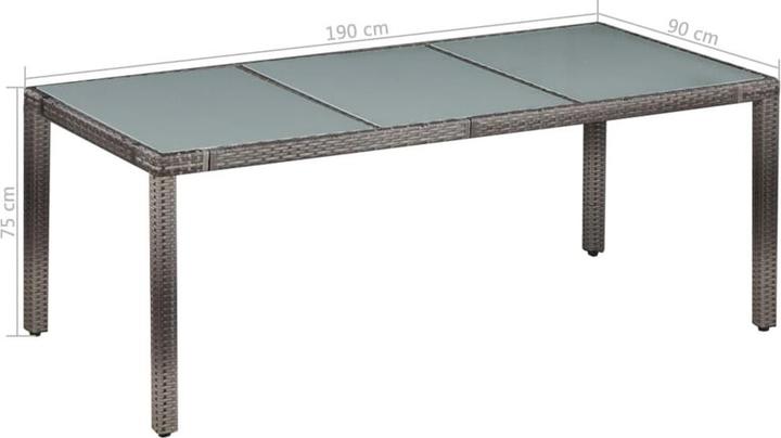 Produktbild vidaXL Garten Essgruppe (190 x 90 x 75 cm)