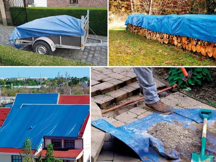 Actual product image Perel Tarpaulin - Blue/Green - Standard - 5 x 5 m (20 x 20 m)