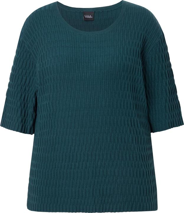 Produktbild Ulla Popken Pullover, Strukturstrick, Rundhals, Halbarm (62)