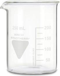 RS PRO Borosilicate glass measuring jug with scale, Ø 70mm / 250ml