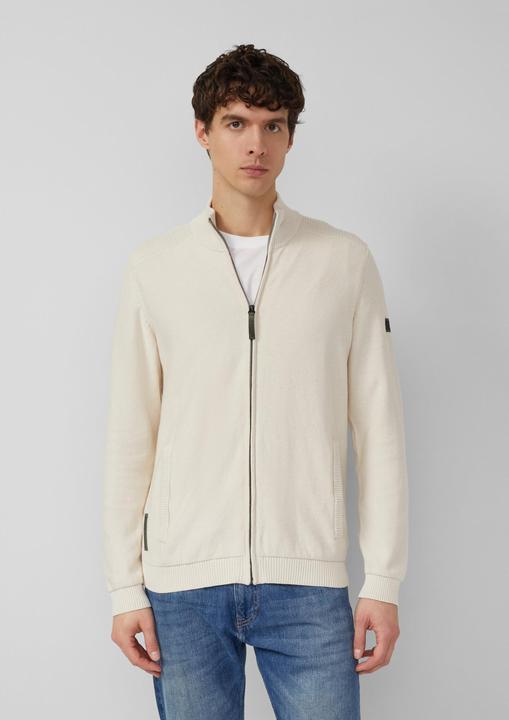 Produktbild s.Oliver Strickjacke Strickjacke im Mustermix mit Troyer-Kragen (S)