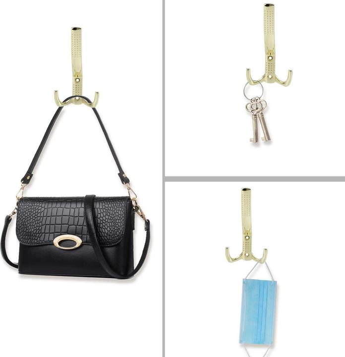 Actual product image Intirilife Double coat hook in gold