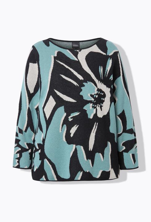 Produktbild Ulla Popken Pullover, Oversized, U-Boot-Ausschnitt, Langarm (62)