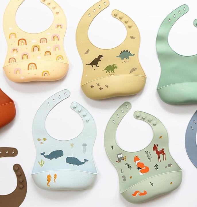 Actual product image A Little Lovely Company Forest Friends Bib Set of 2 22.5 x 27 cm (3 months)