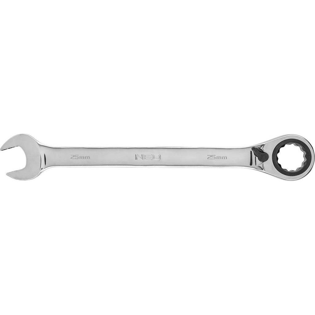 Neo, Schraubenschlüssel, Ringschlüssel (Ratschen-Maulschlüssel mit Schalter 25 mm)