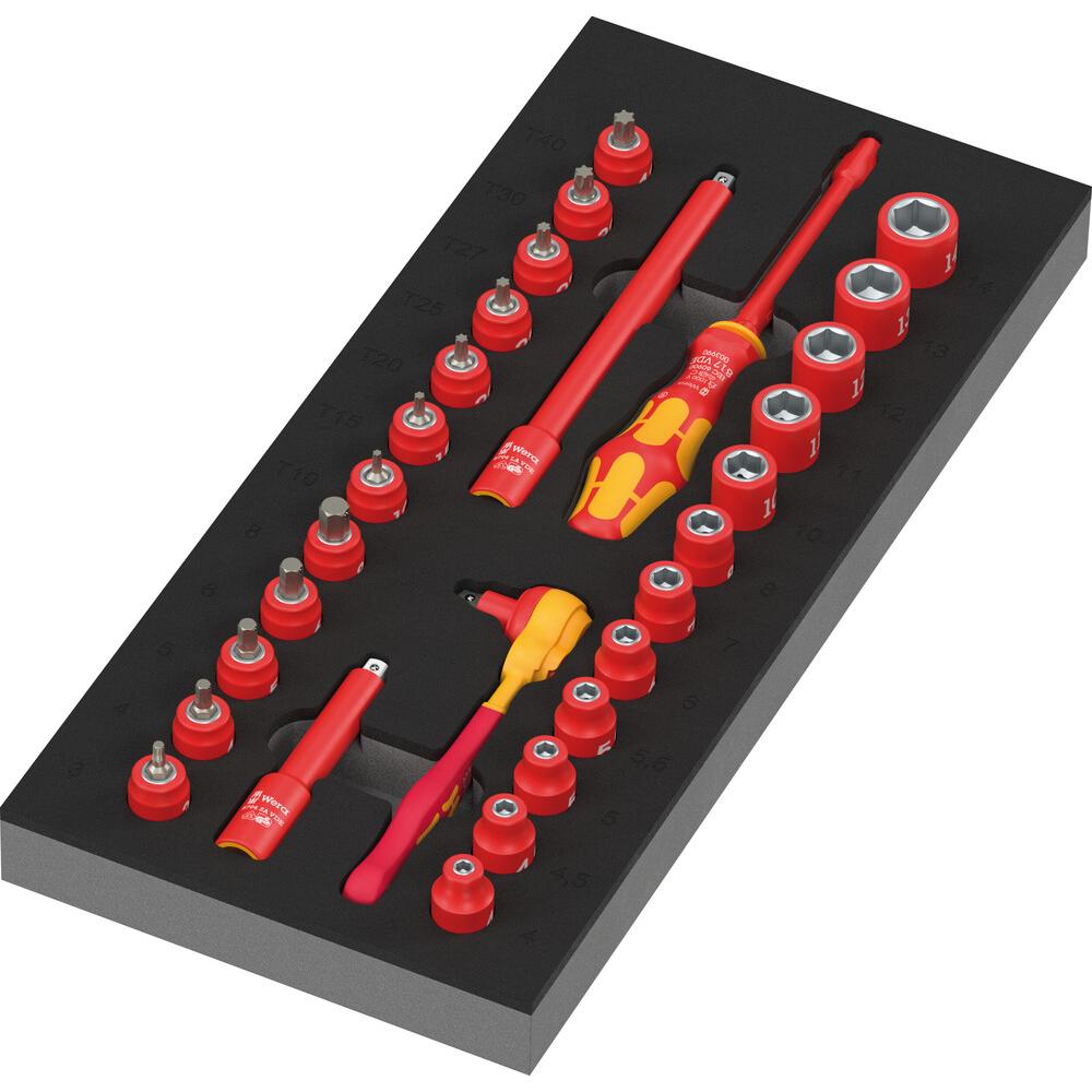 Wera, Chiave a cricchetto, Steckschlüsseleinsatz-Satz, 3/8"-Antrieb (1/4")