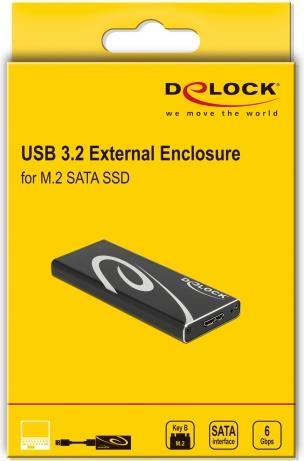 Productafbeelding Delock Externe behuizing SuperSpeed USB voor M.2 SATA SSD Sleutel B (M.2)