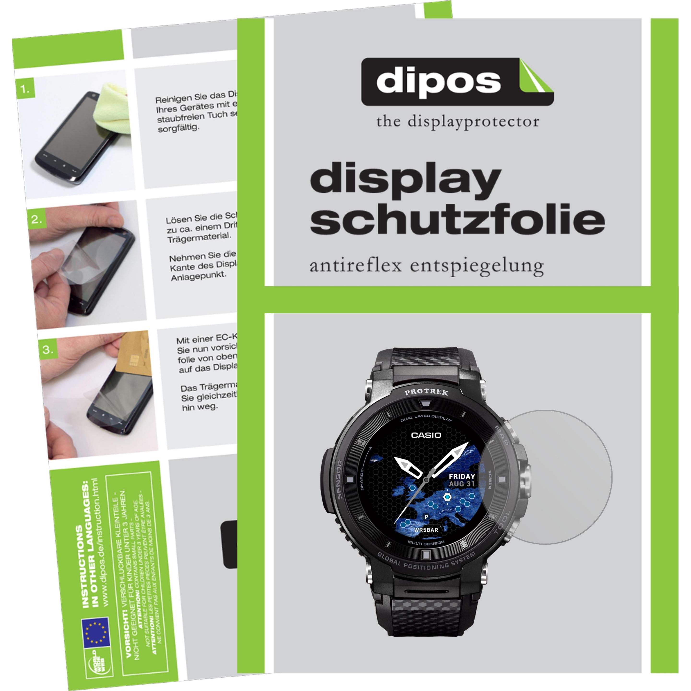 Dipos Displayschutzfolie Antireflex, Smartwatch Schutzfolie, Transparent