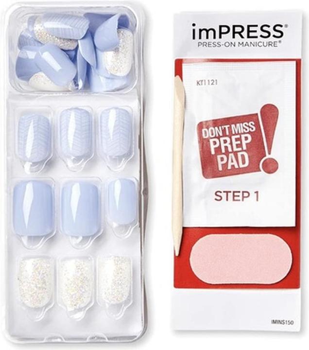 Immagine prodotto KISS My Face - imPRESS Nails Lavender Whisper - Unghie autoadesive (30 pezzi) - - - - (Unghie artificiali, Sussurro di lavanda)