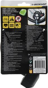Actual product image Dunlop Spiral cable lock 12x1500mm ST