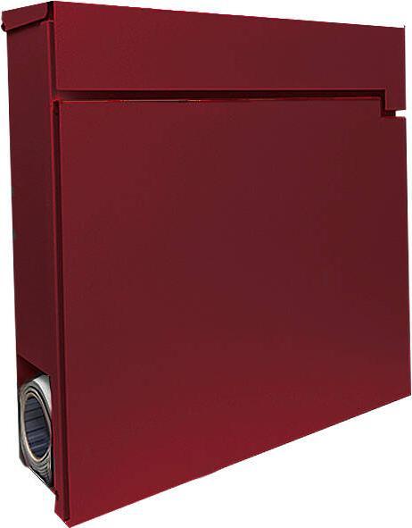 Produktbild SafePost 810 Design-Briefkasten rot RAL3002 matt