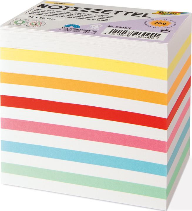 Image du produit Folia Boîte à notes Papier de remplacement (55 x 89 mm)
