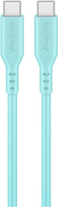 Produktbild Goobay USB-C-Silikonkabel, 1,5 m, türkis (1.50 m, USB 2.0, 60 W)