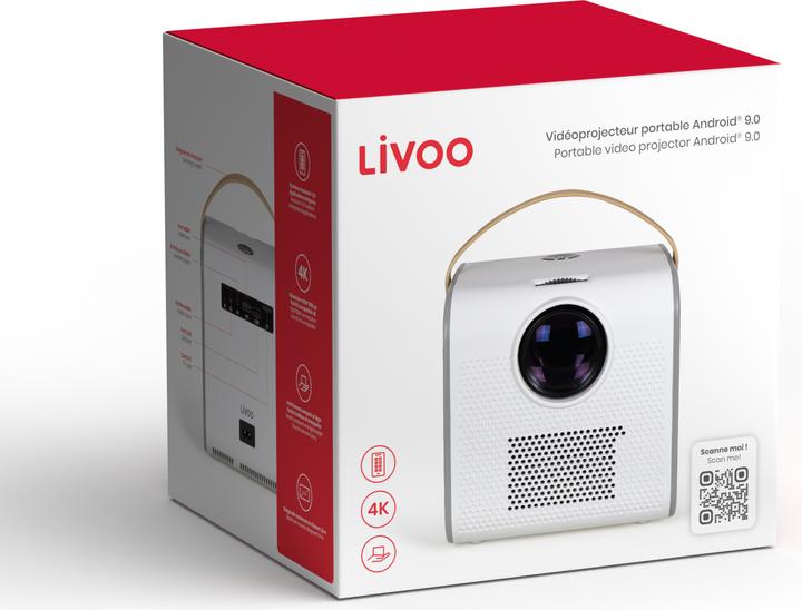Actual product image Livoo Portable video projector Android® 9.0 (7500 lm)